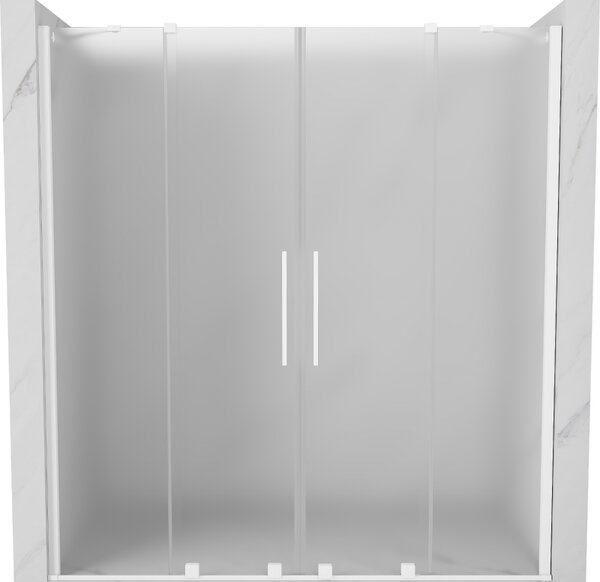 Mexen Velar Duo, usa de dus culisanta pentru deschidere 170 cm, sticla mat 8 mm, alb mat, 871-170-000-32-20
