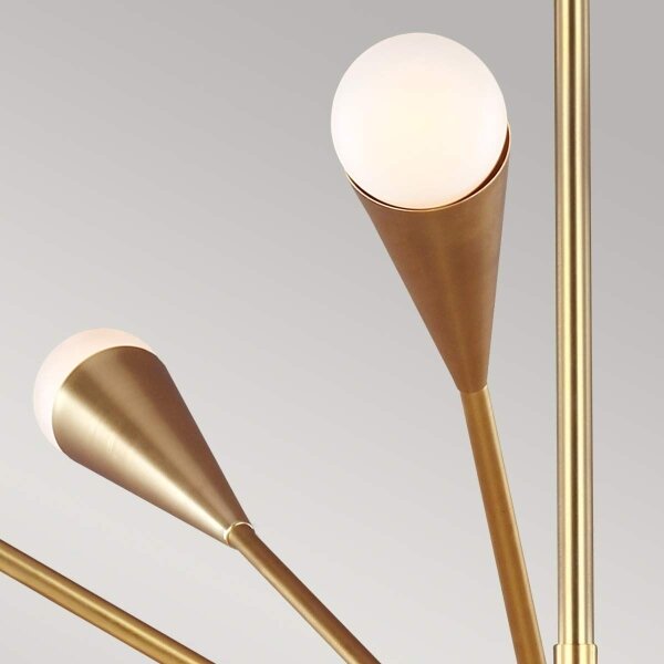 Lustră LED pe tijă Feiss FE-JAX10-BB JAX 10xG9/3W/230V auriu