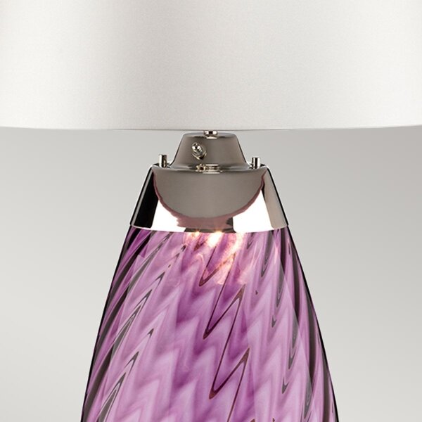 Lampă LED de masă Elstead LENA-TL-L-PLUM-OWSS LENA 1xE27/40W/230V 74 cm roz/alb