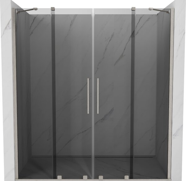 Mexen Velar Duo, usa de dus culisanta pentru deschidere 170 cm, sticla gri 8 mm, otel periat, 871-170-000-42-97