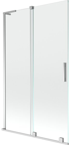 Mexen Velar L, paravan de baie glisant cu 2 aripi 110 x 150 cm, sticlă transparentă de 8 mm, profil cromat, 896-110-003-01-01
