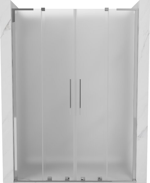 Mexen Velar L Duo, usa de dus culisanta pentru deschidere 140 cm, sticla mat 8 mm, crom, 871-140-003-32-01