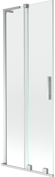 Mexen Velar L, paravan de baie glisant cu 2 aripi 70 x 150 cm, sticlă transparentă de 8 mm, profil cromat, 896-070-003-01-01