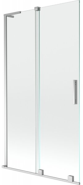 Mexen Velar L, paravan de baie glisant cu 2 aripi 100 x 150 cm, sticlă transparentă de 8 mm, profil cromat, 896-100-003-01-01