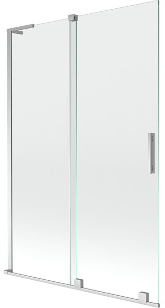 Mexen Velar L, paravan de baie glisant cu 2 aripi 120 x 150 cm, sticlă transparentă de 8 mm, profil cromat, 896-120-003-01-01