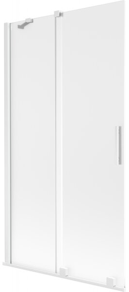Mexen Velar, paravan de baie glisant cu 2 aripi 100 x 150 cm, sticlă mată 8 mm, alb mat, 896-100-000-31-20