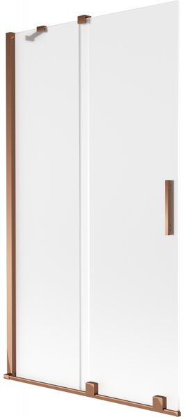 Mexen Velar, paravan de baie glisant cu 2 aripi 100 x 150 cm, sticlă mată 8 mm, aur roz, 896-100-000-31-60