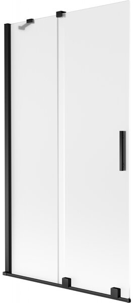 Mexen Velar, paravan de baie glisant cu 2 aripi 100 x 150 cm, sticlă mată 8 mm, negru mat, 896-100-000-31-70