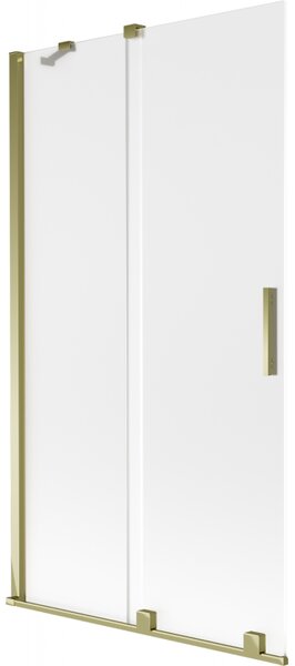 Mexen Velar, paravan de baie glisant cu 2 aripi 100 x 150 cm, sticlă mată 8 mm, auriu lucios, 896-100-000-31-50