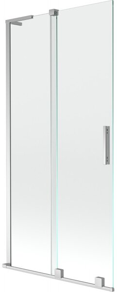 Mexen Velar L, paravan de baie glisant cu 2 aripi 90 x 150 cm, sticlă transparentă de 8 mm, profil cromat, 896-090-003-01-01