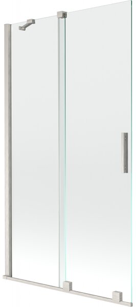 Mexen Velar, paravan de baie glisant cu 2 aripi 100 x 150 cm, sticlă transparentă de 8 mm, oțel periat, 896-100-000-01-97