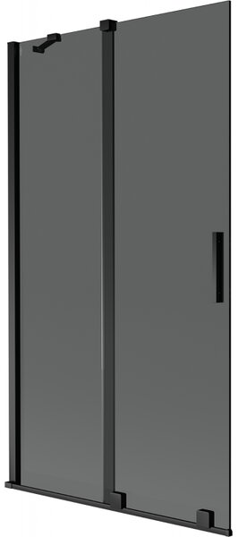 Mexen Velar, paravan de baie glisant cu 2 aripi 100 x 150 cm, sticlă gri 8 mm, negru mat, 896-100-000-41-70