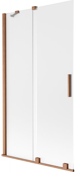 Mexen Velar, paravan de baie glisant cu 2 aripi 100 x 150 cm, sticlă mată 8 mm, cupru mat, 896-100-000-31-65