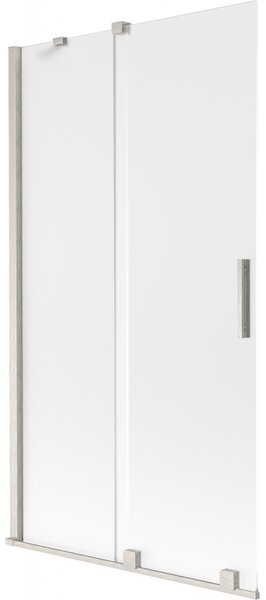 Mexen Velar, paravan de baie glisant cu 2 aripi 100 x 150 cm, sticlă mată 8 mm, oțel periat, 896-100-000-31-97