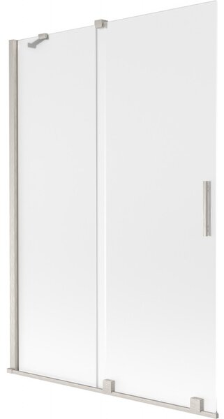 Mexen Velar, paravan de baie glisant cu 2 aripi 120 x 150 cm, sticlă mată 8 mm, oțel periat, 896-120-000-31-97