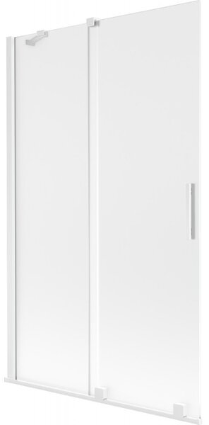 Mexen Velar, paravan de baie glisant cu 2 aripi 110 x 150 cm, sticlă mată 8 mm, alb mat, 896-110-000-31-20