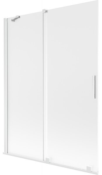 Mexen Velar, paravan de baie glisant cu 2 aripi 130 x 150 cm, sticlă mată 8 mm, alb mat, 896-130-000-31-20