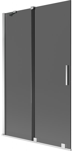 Mexen Velar, paravan de baie glisant cu 2 aripi 110 x 150 cm, sticlă gri 8 mm, crom, 896-110-000-41-01