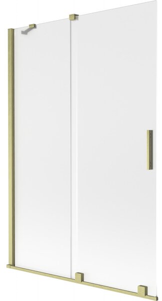 Mexen Velar, paravan de baie glisant cu 2 aripi 120 x 150 cm, sticlă mată 8 mm, auriu mat, 896-120-000-31-55