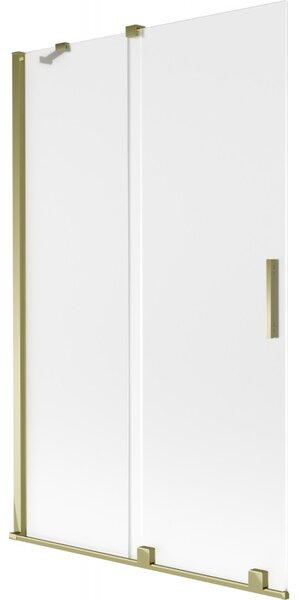 Mexen Velar, paravan de baie glisant cu 2 aripi 110 x 150 cm, sticlă mată 8 mm, auriu strălucitor, 896-110-000-31-50