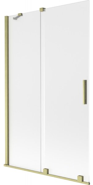 Mexen Velar, paravan de baie glisant cu 2 aripi 110 x 150 cm, sticlă mată 8 mm, auriu mat, 896-110-000-31-55