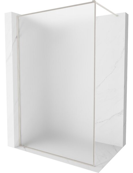 Mexen, Perete de duș Mexen Kioto-XF cu ramă 60 x 202 cm, mat 10 mm, nichel mat - 800-060-104-97-30-X