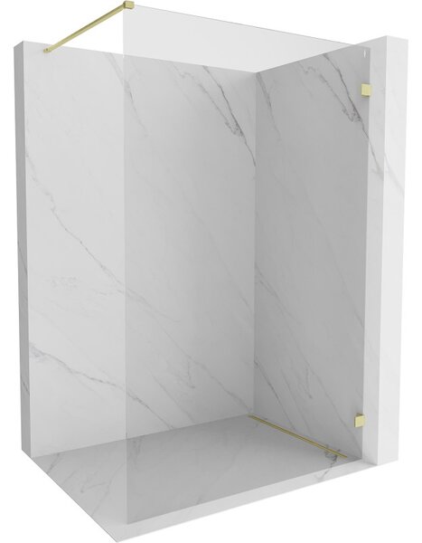 Paravan de dus Mexen Lunar dreapta 90 x 200 cm, sticla transparenta 8 mm, auriu mat, 830-090-000-55-00-P