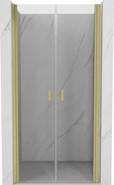 Ușă de duș Mexen MIST cu deschidere (d+d) 70x200 cm 6 mm auriu periat, transparentă, 8A7-070-000-55-00
