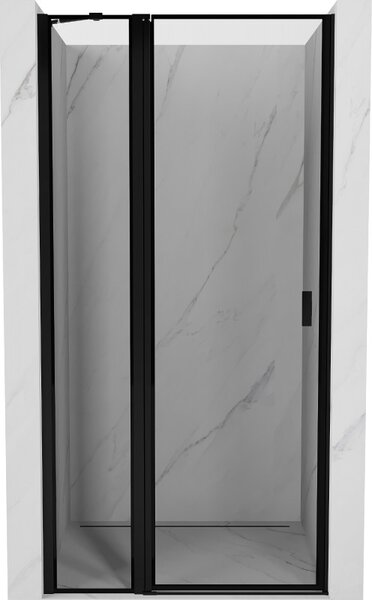 Mexen MIST, ușă de duș cu 1 aripă (1s+1s) 70x200 cm, sticlă transparentă de 6 mm cu ramă neagră, varianta stângă, 8A4-070-000-70-70-L