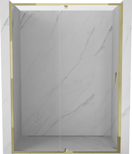 Mexen Exo, ușă de duș cu balamale 155 cm, sticlă transparentă, auriu, 819-155-000-50-00