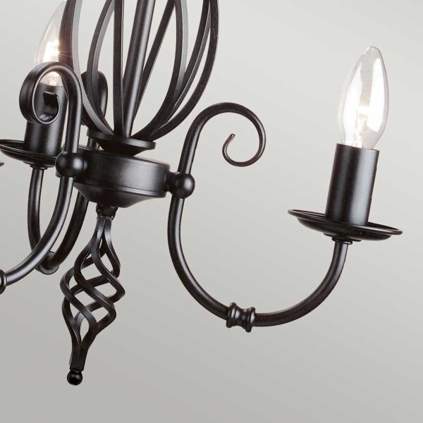 Lustră pe lanț Elstead ART3-BLACK ARTISAN 3xE14/60W/230V