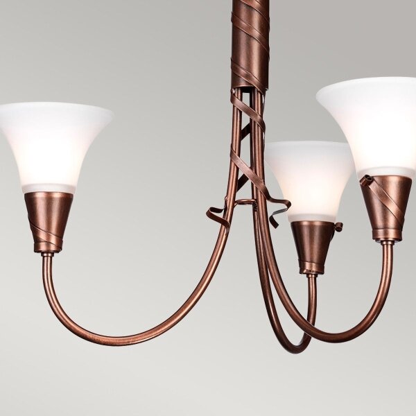 Lustră pe lanț Elstead EM3-COPPER EMILY 3xE14/40W/230V