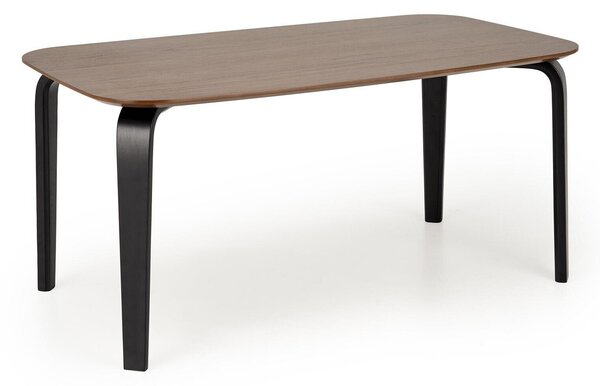 Masă Houston 1749Nuc, Negru, 8x9x16cm, Furnir din lemn natural, MDF, Lemn