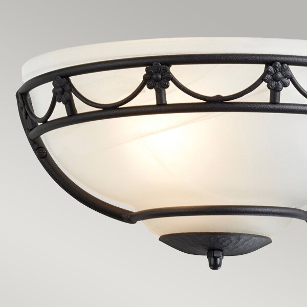 Aplică Elstead CB-WU-BLACK CARISBROOKE 1xE27/60W/230V