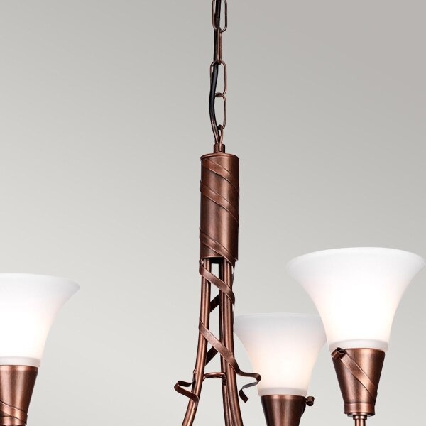 Lustră pe lanț Elstead EM3-COPPER EMILY 3xE14/40W/230V