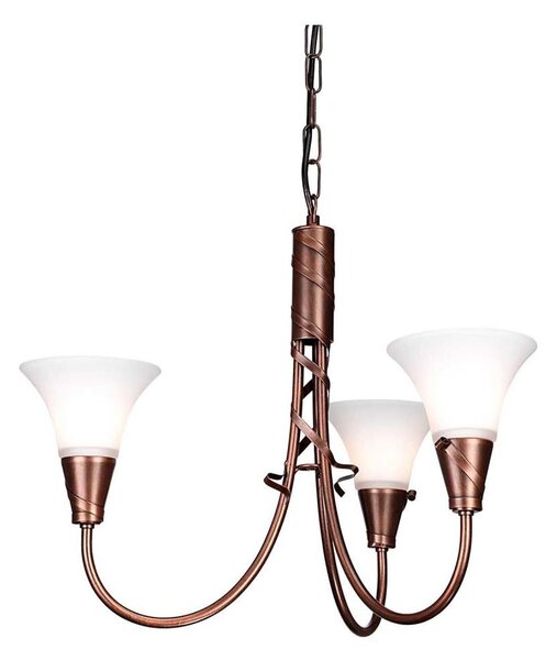 Lustră pe lanț Elstead EM3-COPPER EMILY 3xE14/40W/230V