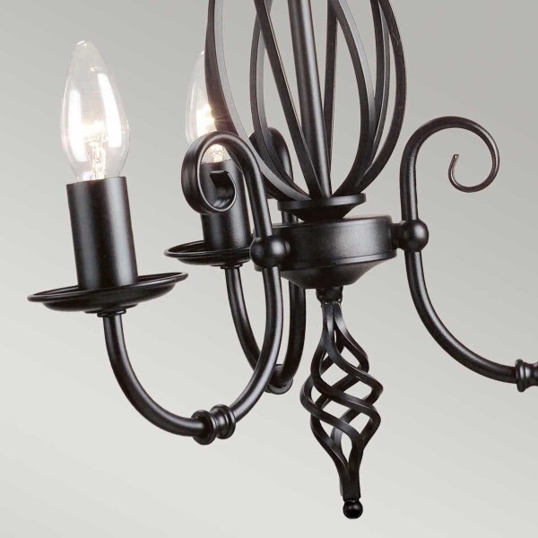 Lustră pe lanț Elstead ART3-BLACK ARTISAN 3xE14/60W/230V