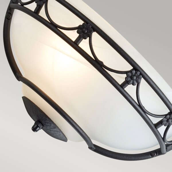 Aplică Elstead CB-WU-BLACK CARISBROOKE 1xE27/60W/230V