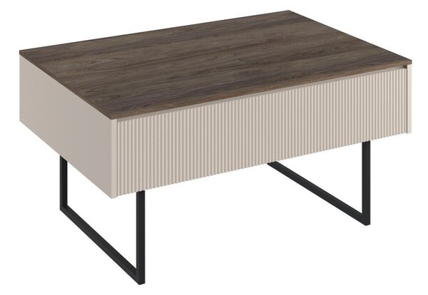 Măsuță Fresno AV106Stejar inchis, Beige, 50x68x100cm, PAL laminat, Unghiular