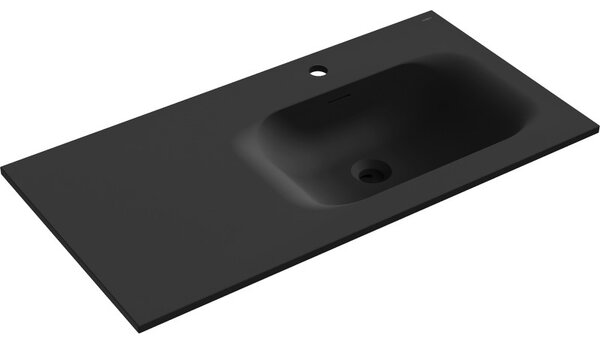 Mexen Vela, lavoar încorporat 91 x 46,5 cm, dreapta, negru mat, 25239071P