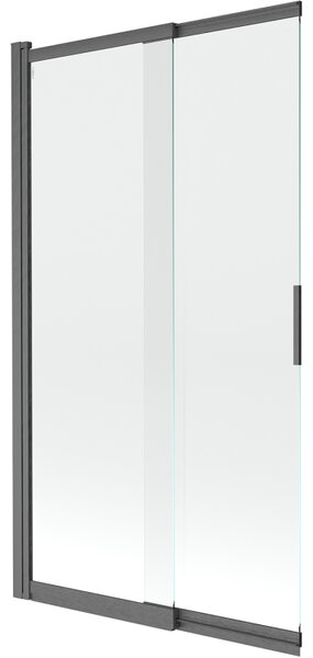 Mexen Fox, paravan de baie glisant cu 2 aripi 100 × 150 cm, sticlă transparentă de 5 mm, profil grafit, 891-100-002-66-00