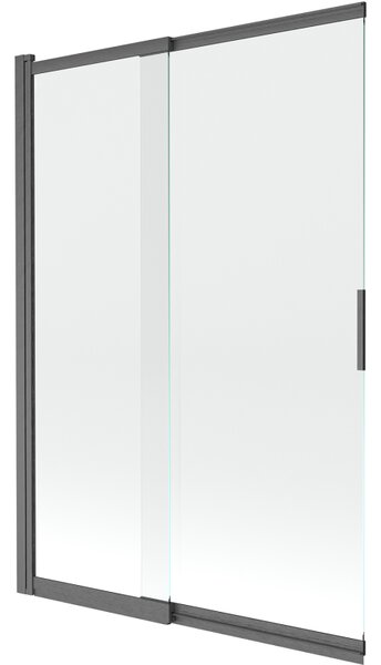 Mexen Fox, paravan de baie glisant cu 2 aripi 120 × 150 cm, sticlă transparentă de 5 mm, profil grafit, 891-120-002-66-00