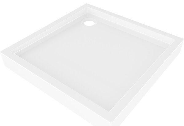 Mexen Flow+, cădiță de duș pătrată 90 x 90 cm, alb lucios, 46S109090H