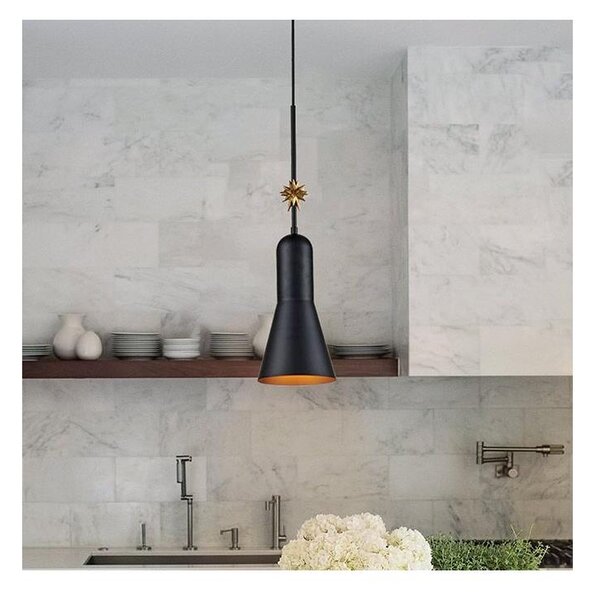 Lustră pe cablu Elstead ETOILE-P-M-MB ETOILE 1xE27/60W/230V d. 17,8 cm negru