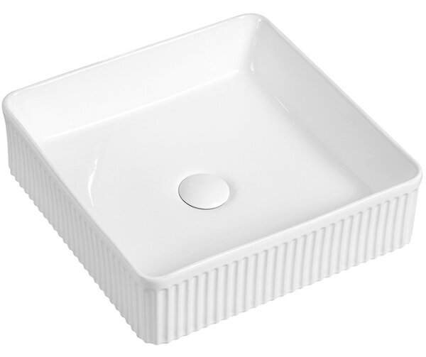 Mexen Grovo, lavoar de blat cu caneluri 37 × 37 cm, alb, 22303700