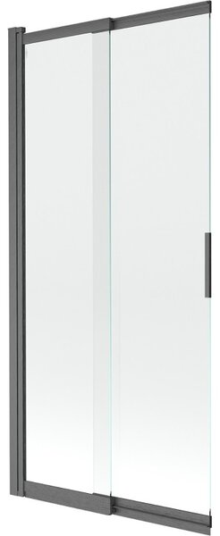 Mexen Fox, paravan de baie glisant cu 2 aripi 85 × 150 cm, sticlă transparentă de 5 mm, profil grafit, 891-085-002-66-00