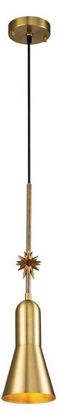 Lustră pe cablu Elstead ETOILE-P-S-AB ETOILE 1xE27/60W/230V d. 13,3 cm auriu