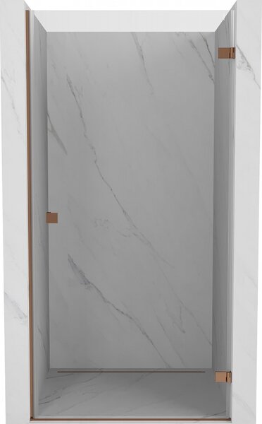 Mexen Lunar-B, Ușă de duș pivotantă dreapta 60 cm, sticlă transparentă de 8 mm, profil auriu-roz, 832-060-000-60-00-P