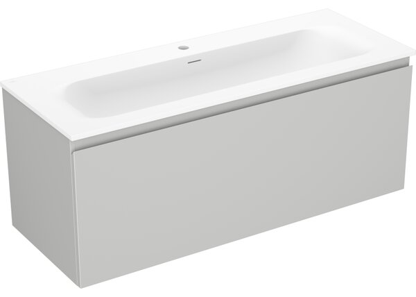 Mexen Orio, mobilier baie 120 cm cu lavoar Vela, 1 sertar, gri mat/alb mat, 91A10-12047-1-BF62-W23M01