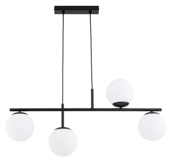 Lustră pe cablu LUNA 4xE14/10W/230V negru